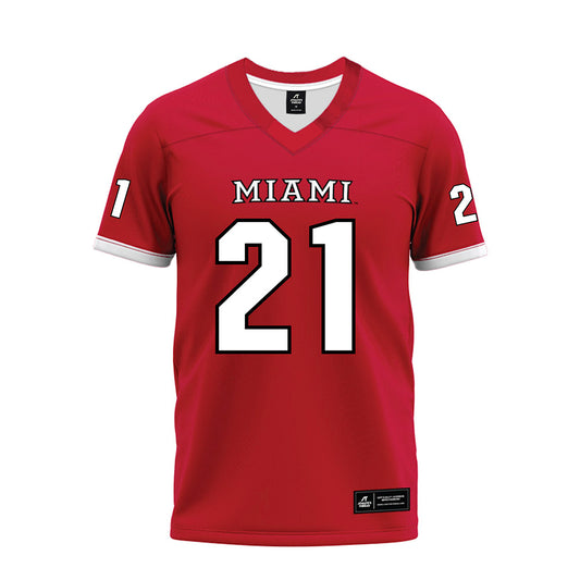 Miami of Ohio - NCAA Football : Toney Coleman Jr. - 2023 Red Premium Football Jersey-0