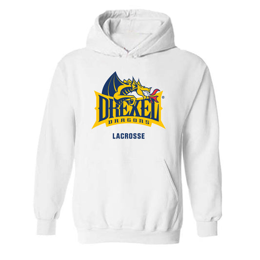 Drexel - NCAA Men's Lacrosse : Lincoln Wall - Classic Shersey Hooded Sweatshirt-0
