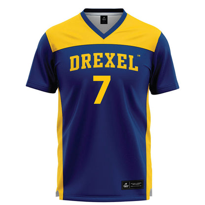 Drexel - NCAA Women's Lacrosse : Ellie Wall - Blue Lacrosse Jersey-0