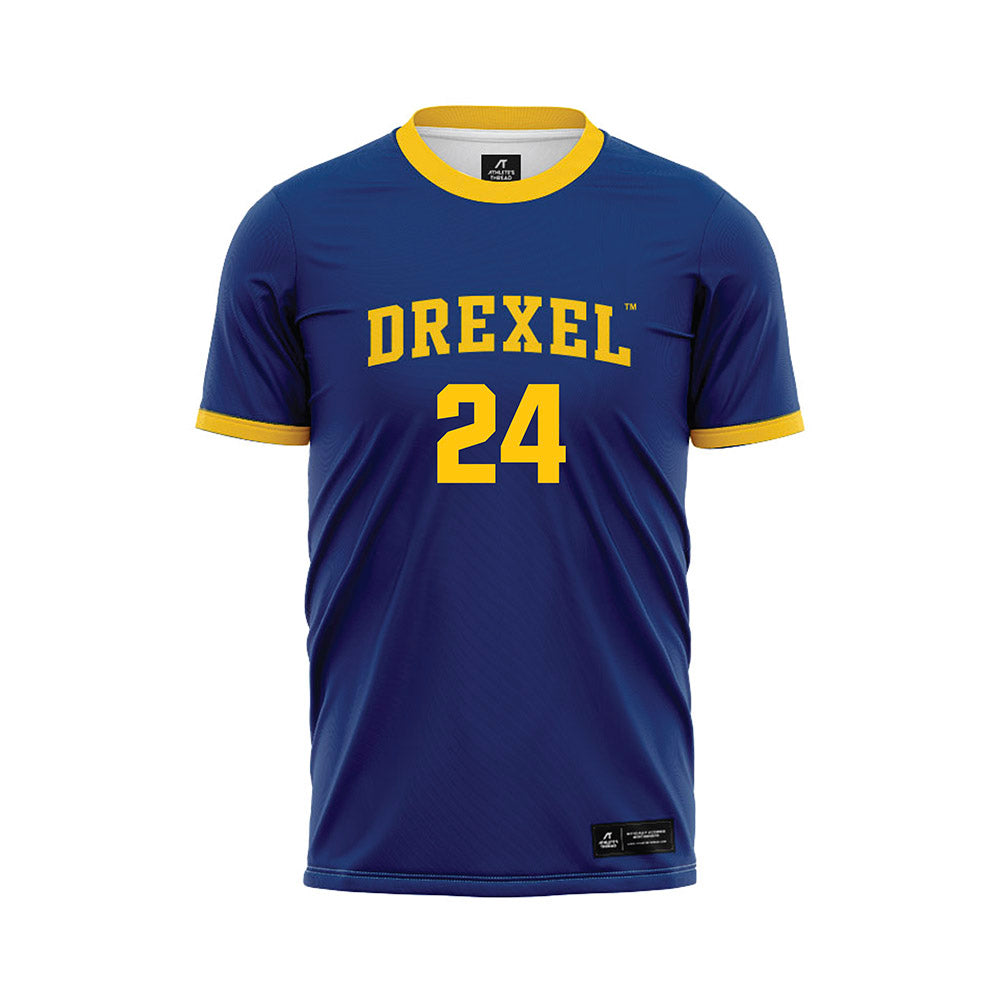 Drexel - NCAA Women's Soccer : Reese Power - Blue Soccer Jersey-0