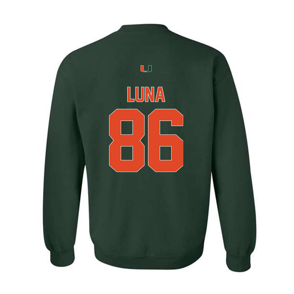 Miami - NCAA Football : Kolby Luna - Classic Shersey Crewneck Sweatshirt-1