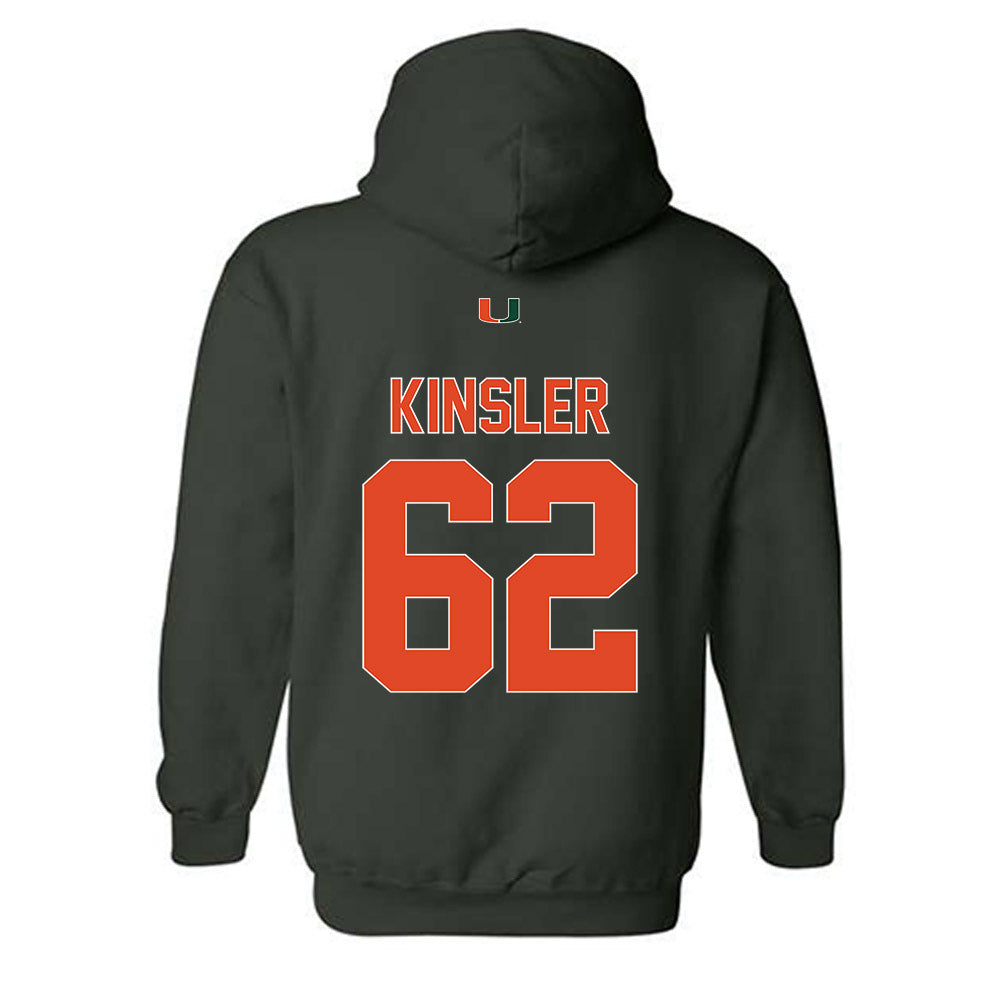 Miami - NCAA Football : Tommy Kinsler - Classic Shersey Hooded Sweatshirt-1