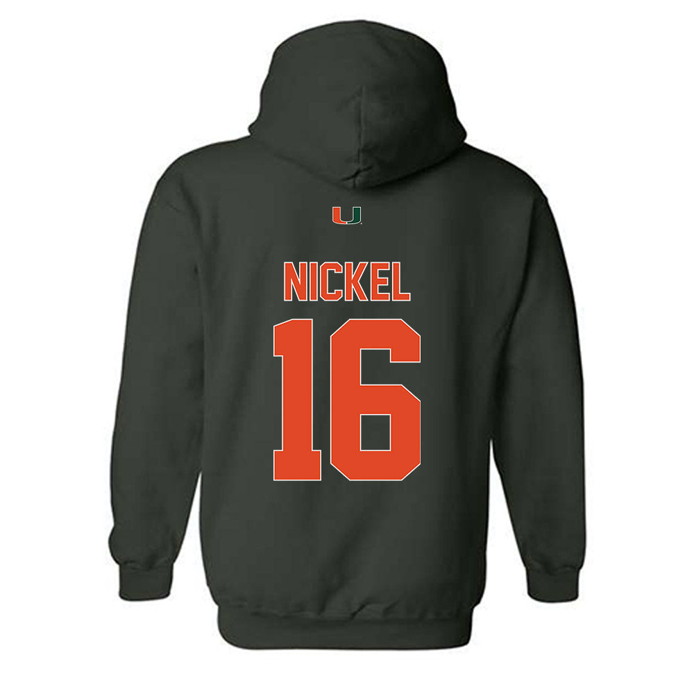 Miami - NCAA Football : Luke Nickel - Classic Shersey Hooded Sweatshirt-1