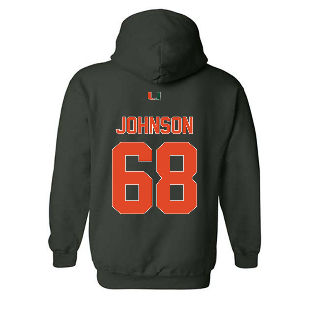 Miami - NCAA Football : Ian Johnson - Classic Shersey Hooded Sweatshirt-1