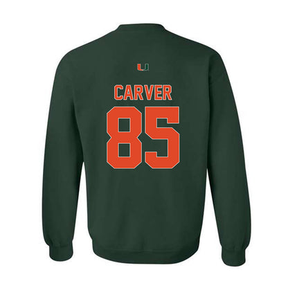 Miami - NCAA Football : Jackson Carver - Classic Shersey Crewneck Sweatshirt-1