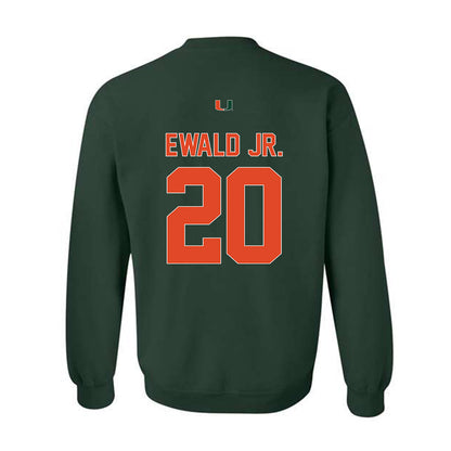 Miami - NCAA Football : Chris Ewald Jr. - Classic Shersey Crewneck Sweatshirt-1