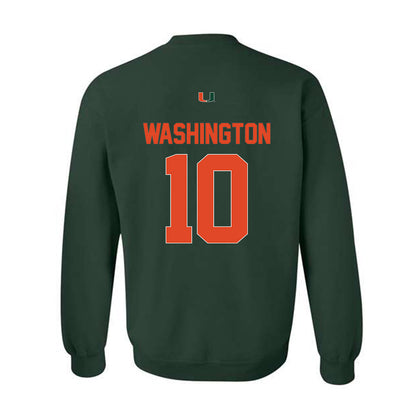 Miami - NCAA Men's Basketball : Tru Washington - Classic Shersey Crewneck Sweatshirt-1