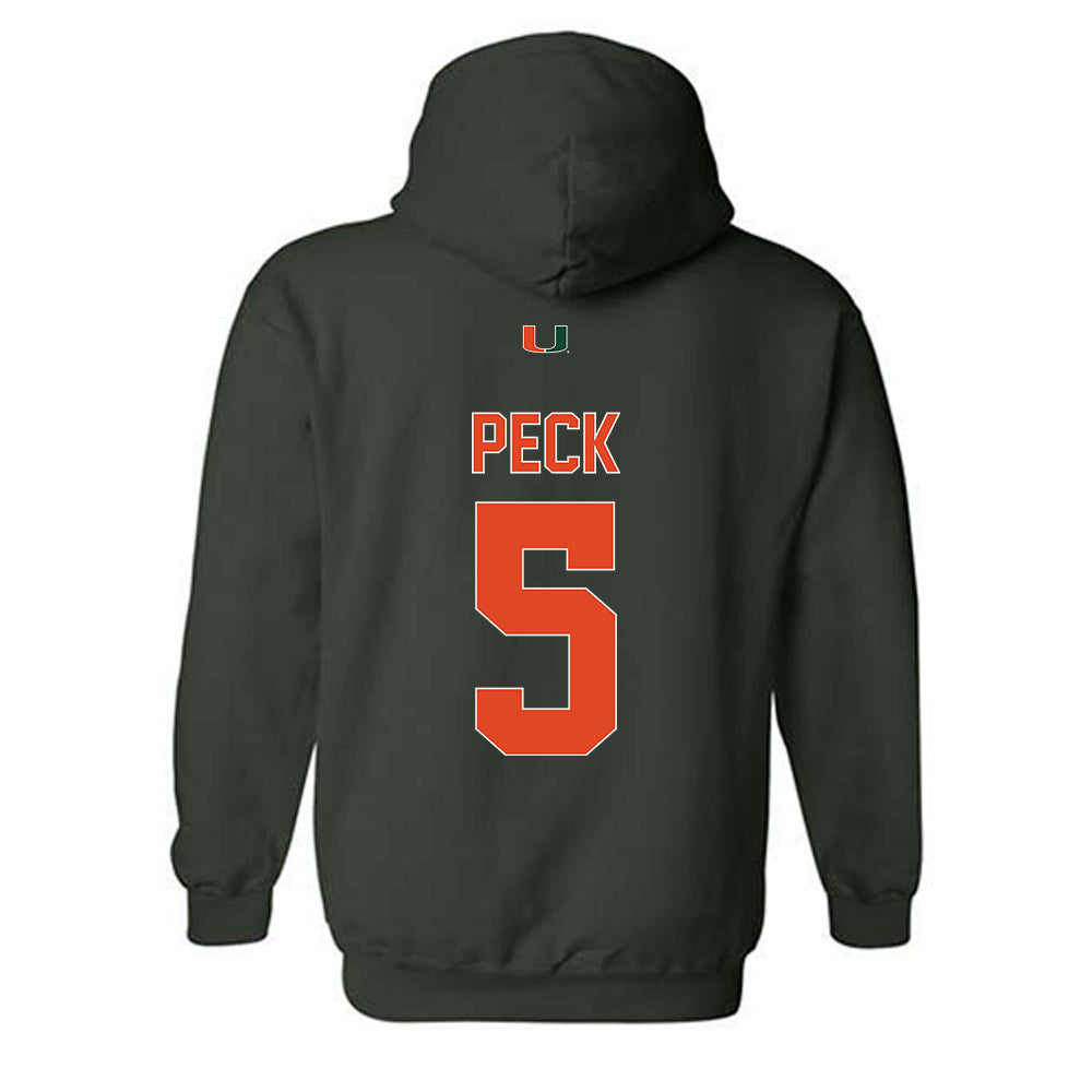 Miami - NCAA Women's Soccer : Amanda Peck - Classic Shersey Hooded Sweatshirt-1
