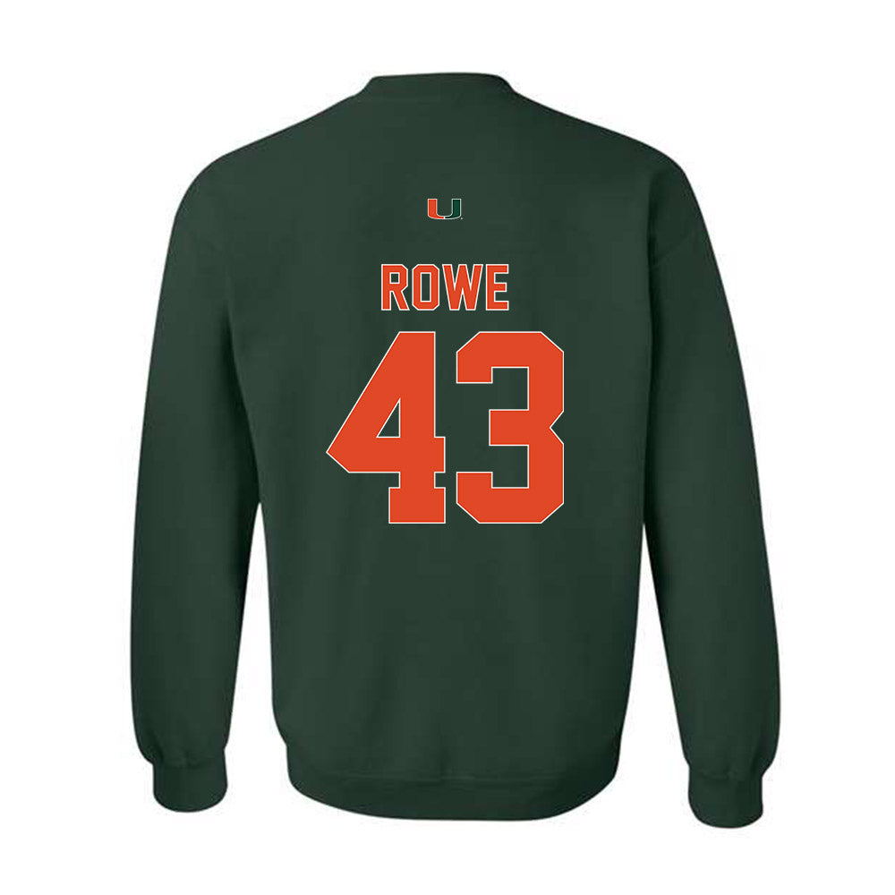 Miami - NCAA Football : Tyler Rowe - Classic Shersey Crewneck Sweatshirt-1