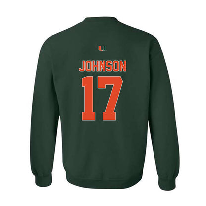 Miami - NCAA Football : Tony Johnson - Classic Shersey Crewneck Sweatshirt-1