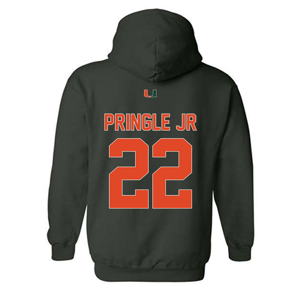 Miami - NCAA Football : Girard Pringle Jr - Classic Shersey Hooded Sweatshirt-1