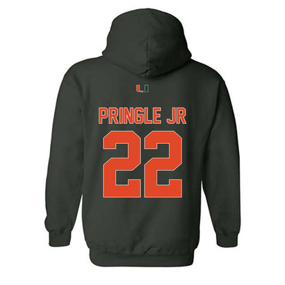 Miami - NCAA Football : Girard Pringle Jr - Classic Shersey Hooded Sweatshirt-1