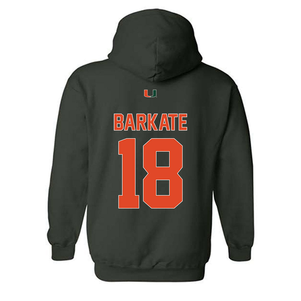 Miami - NCAA Football : Cooper Barkate - Classic Shersey Hooded Sweatshirt-1