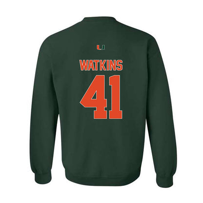 Miami - NCAA Baseball : Jailen Watkins - Classic Shersey Crewneck Sweatshirt-1
