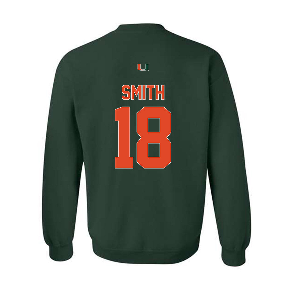 Miami - NCAA Football : Nikao Smith - Classic Shersey Crewneck Sweatshirt-1