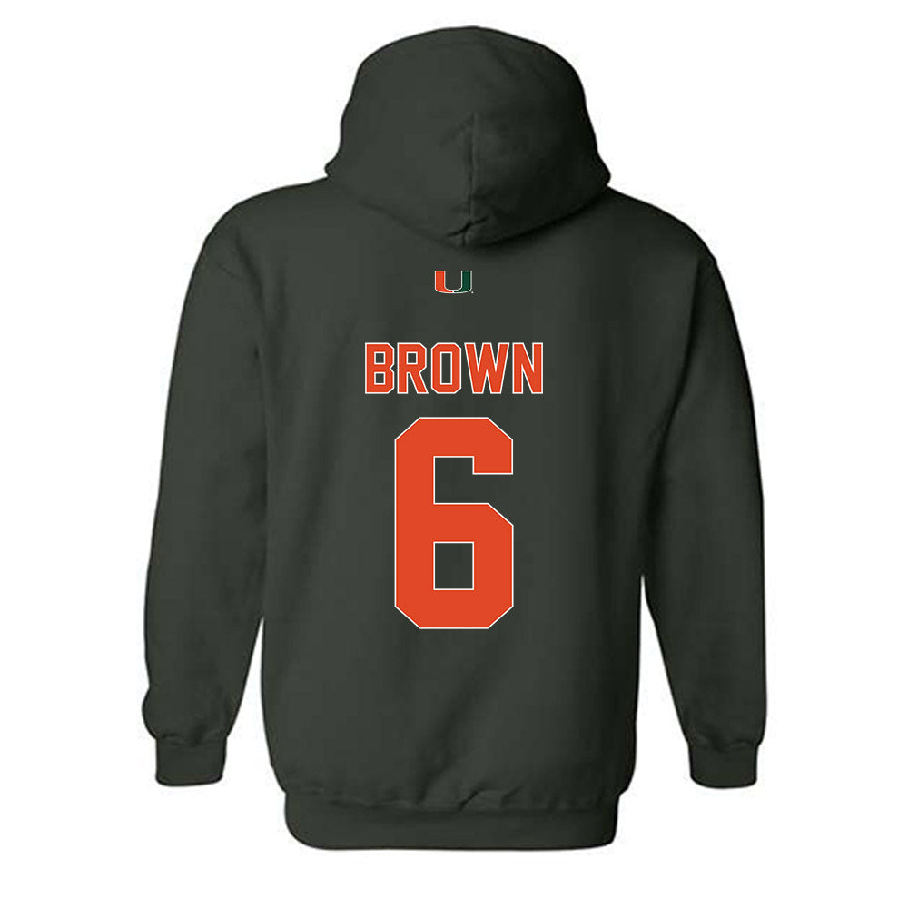 Miami - NCAA Football : CharMar Brown - Classic Shersey Hooded Sweatshirt-1