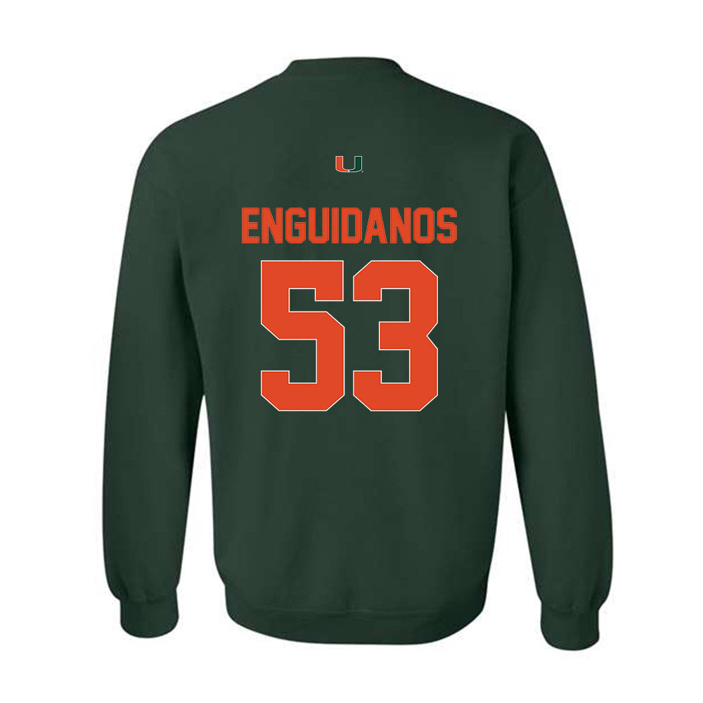 Miami - NCAA Football : Joey Enguidanos - Classic Shersey Crewneck Sweatshirt-1