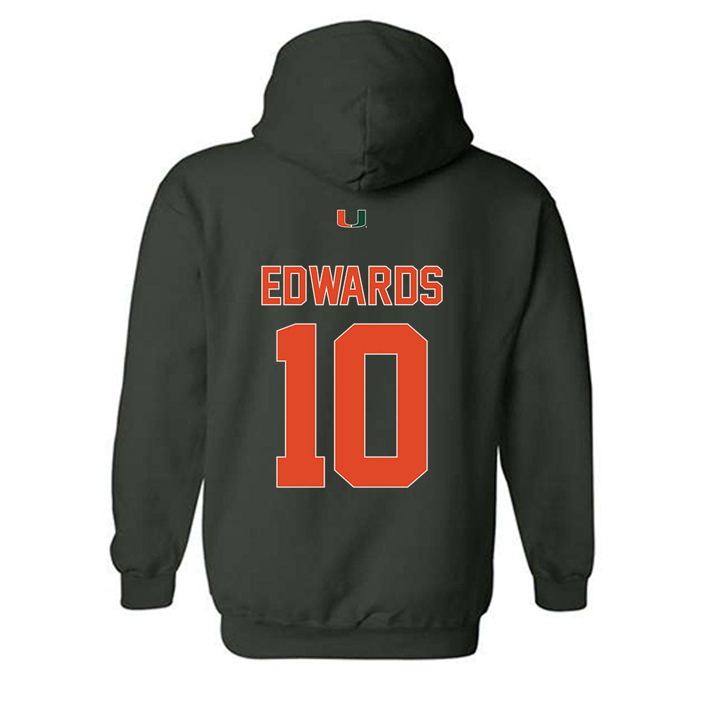 Miami - NCAA Women's Soccer : Julia Edwards - Classic Shersey Hooded Sweatshirt-1