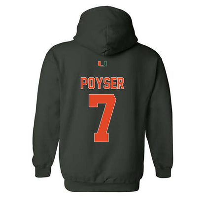 Miami - NCAA Football : Zechariah Poyser - Classic Shersey Hooded Sweatshirt-1