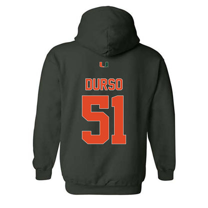 Miami - NCAA Baseball : Jack Durso - Classic Shersey Hooded Sweatshirt-1