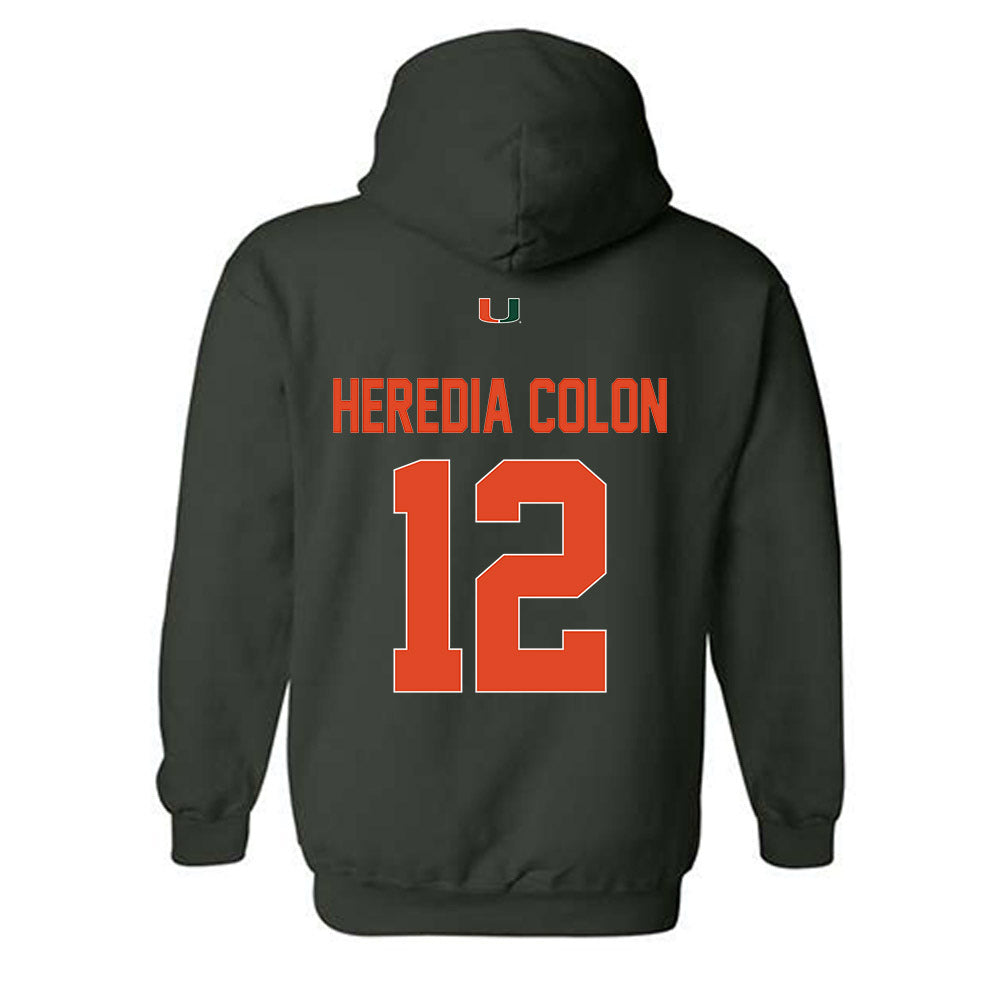Miami - NCAA Women's Volleyball : Flormarie Heredia Colon - Classic Shersey Hooded Sweatshirt-1