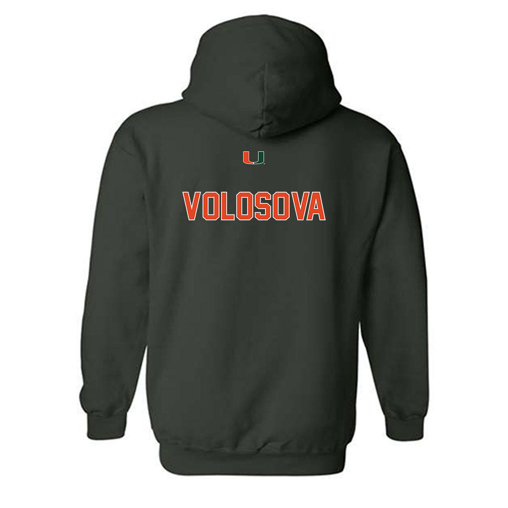 Miami - NCAA Women's Tennis : Daria Volosova - Classic Shersey Hooded Sweatshirt-1