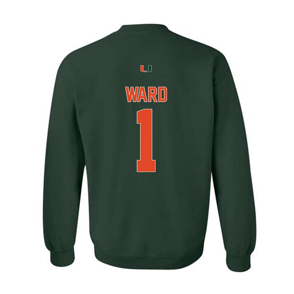 Miami - NCAA Football : Cam Ward - Classic Shersey Crewneck Sweatshirt-1