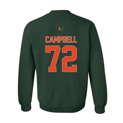 Miami - NCAA Football : Demetrius Campbell - Classic Shersey Crewneck Sweatshirt-1