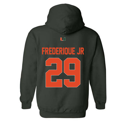 Miami - NCAA Football : Romanas Frederique Jr - Classic Shersey Hooded Sweatshirt-1