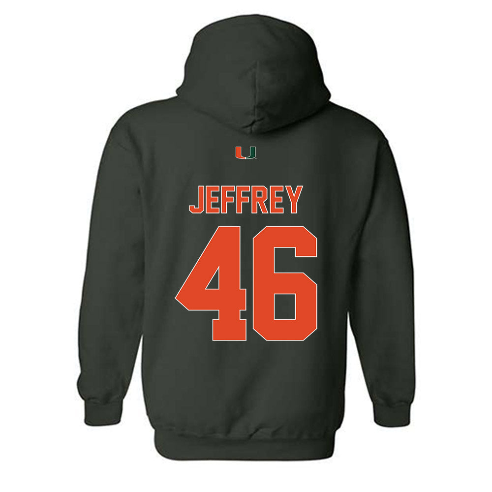 Miami - NCAA Baseball : Donavan Jeffrey - Classic Shersey Hooded Sweatshirt-1