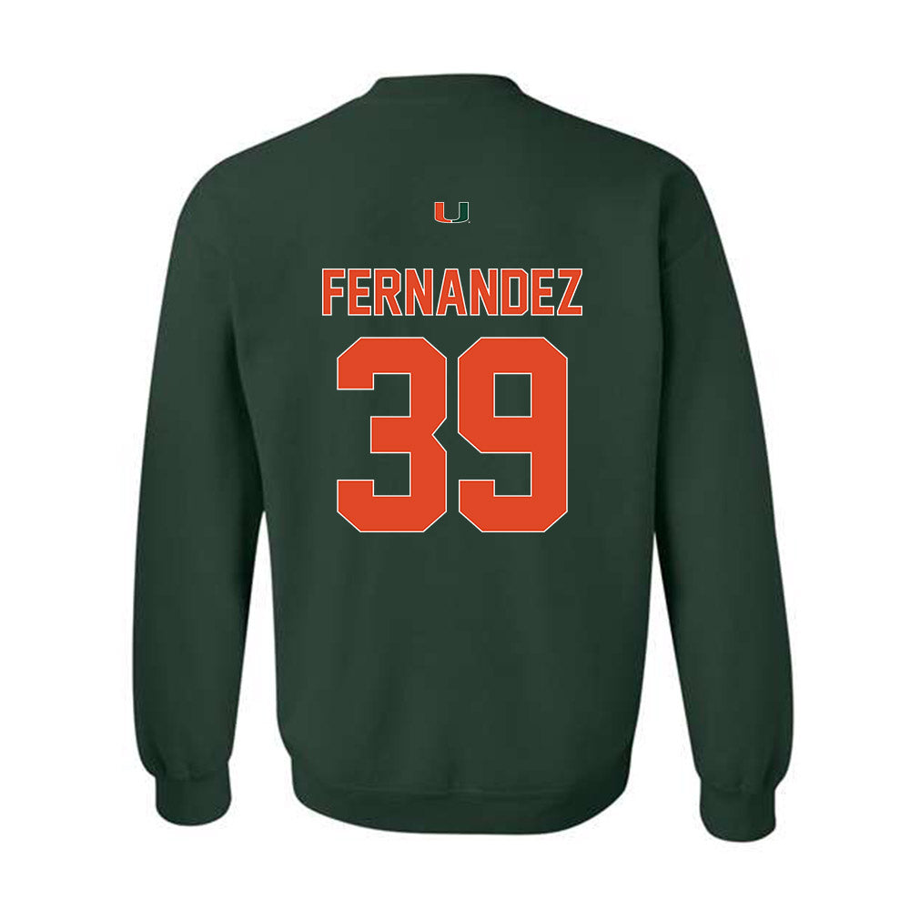 Miami - NCAA Baseball : Michael Fernandez - Classic Shersey Crewneck Sweatshirt-1