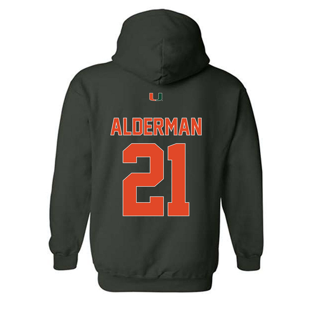 Miami - NCAA Football : Jaylin Alderman - Classic Shersey Hooded Sweatshirt-1