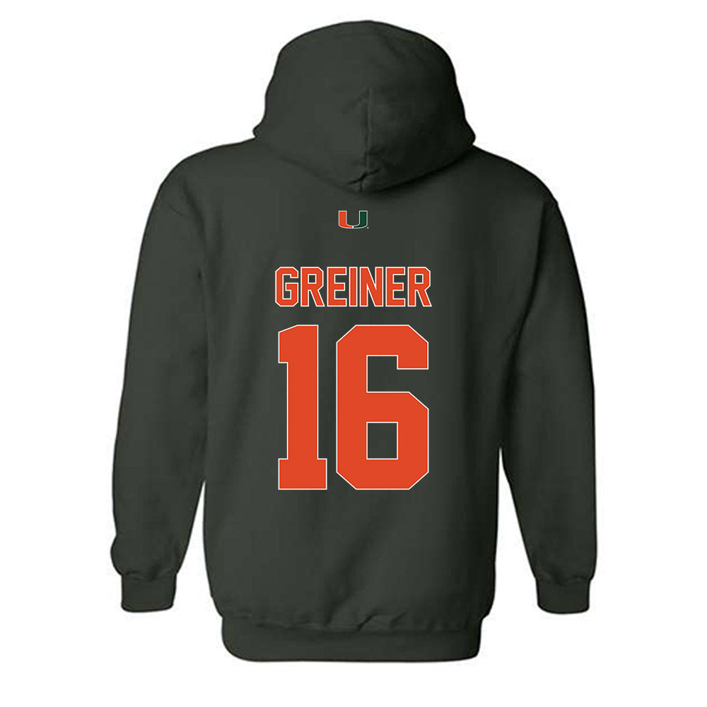 Miami - NCAA Women's Soccer : Sarah Greiner - Classic Shersey Hooded Sweatshirt-1