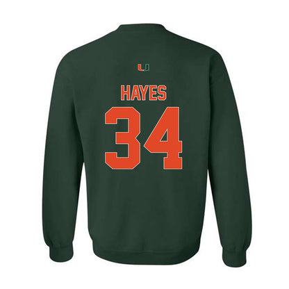 Miami - NCAA Football : Adarius Hayes - Classic Shersey Crewneck Sweatshirt-1