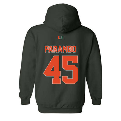 Miami - NCAA Football : Luke Parambo - Classic Shersey Hooded Sweatshirt-1