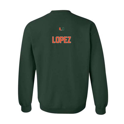 Miami - NCAA Women's Tennis : Qavia Lopez - Classic Shersey Crewneck Sweatshirt-1