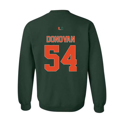 Miami - NCAA Football : Michael Donovan - Classic Shersey Crewneck Sweatshirt-1