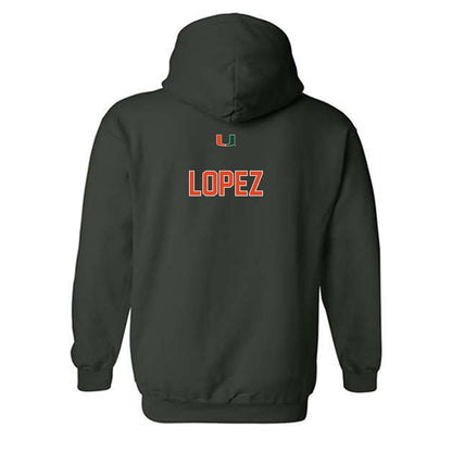 Miami - NCAA Women's Tennis : Qavia Lopez - Classic Shersey Hooded Sweatshirt-1
