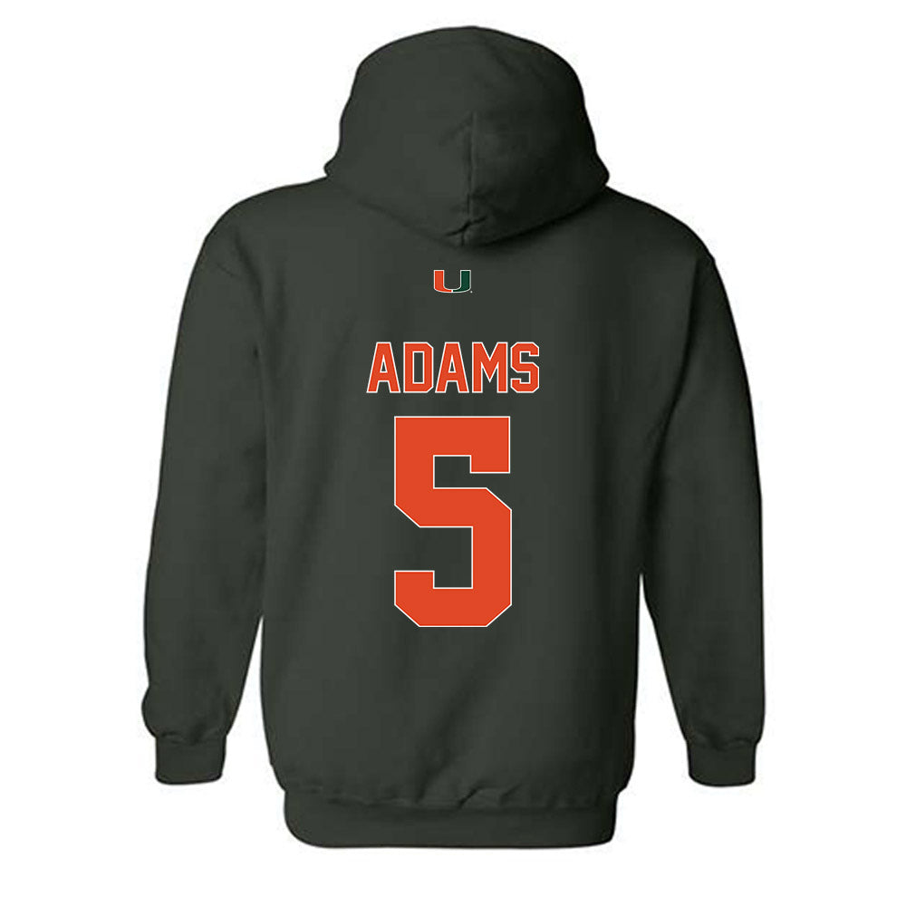 Miami - NCAA Women's Basketball : Ahnay Adams - Classic Shersey Hooded Sweatshirt-1