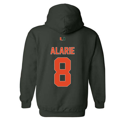 Miami - NCAA Men's Basketball : Xander Alarie - Classic Shersey Hooded Sweatshirt-1