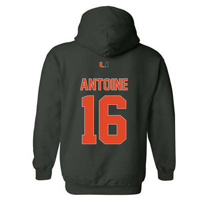 Miami - NCAA Football : Jaboree Antoine - Classic Shersey Hooded Sweatshirt-1