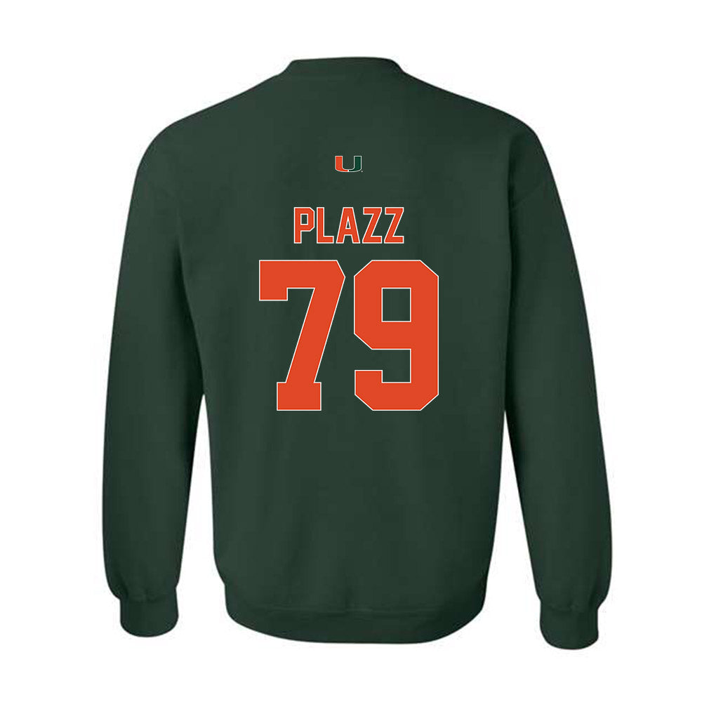 Miami - NCAA Football : Deryc Plazz - Classic Shersey Crewneck Sweatshirt-1