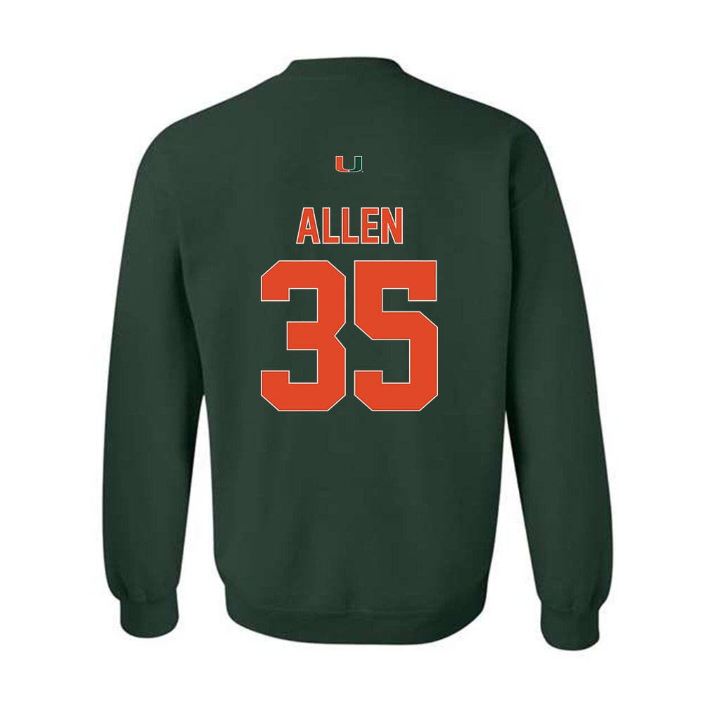 Miami - NCAA Men's Basketball : Dante Allen - Classic Shersey Crewneck Sweatshirt-1