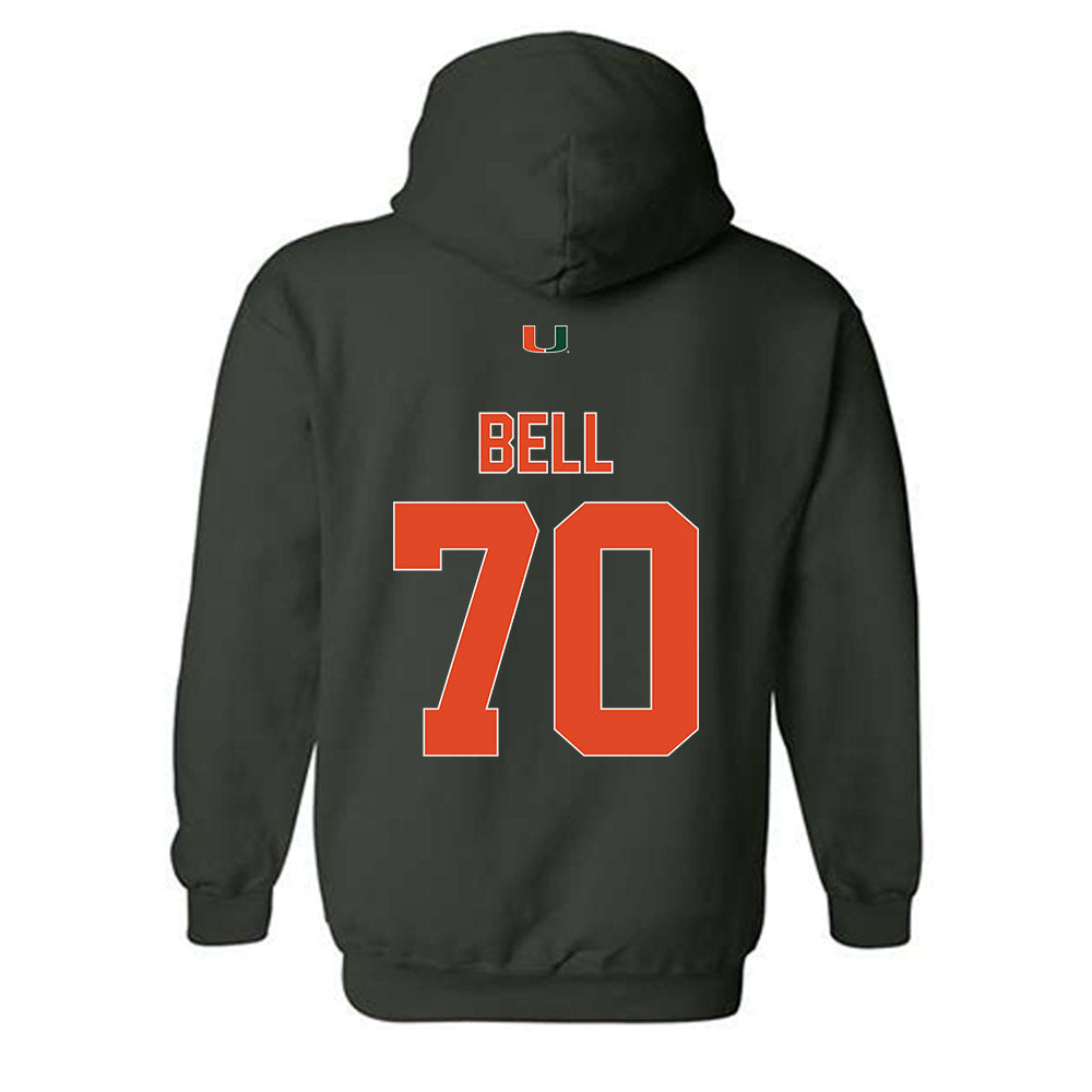 Miami - NCAA Football : Markel Bell - Classic Shersey Hooded Sweatshirt-1