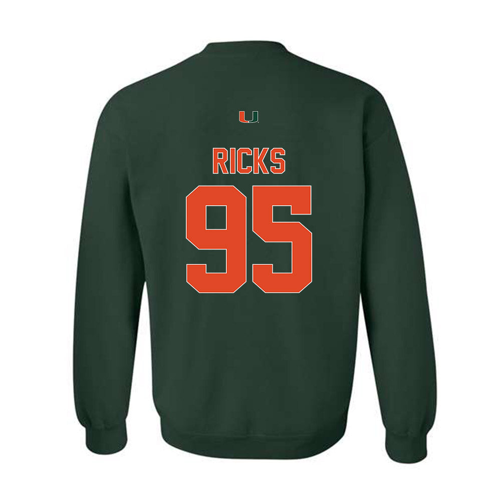 Miami - NCAA Football : Cooper Ricks - Classic Shersey Crewneck Sweatshirt-1