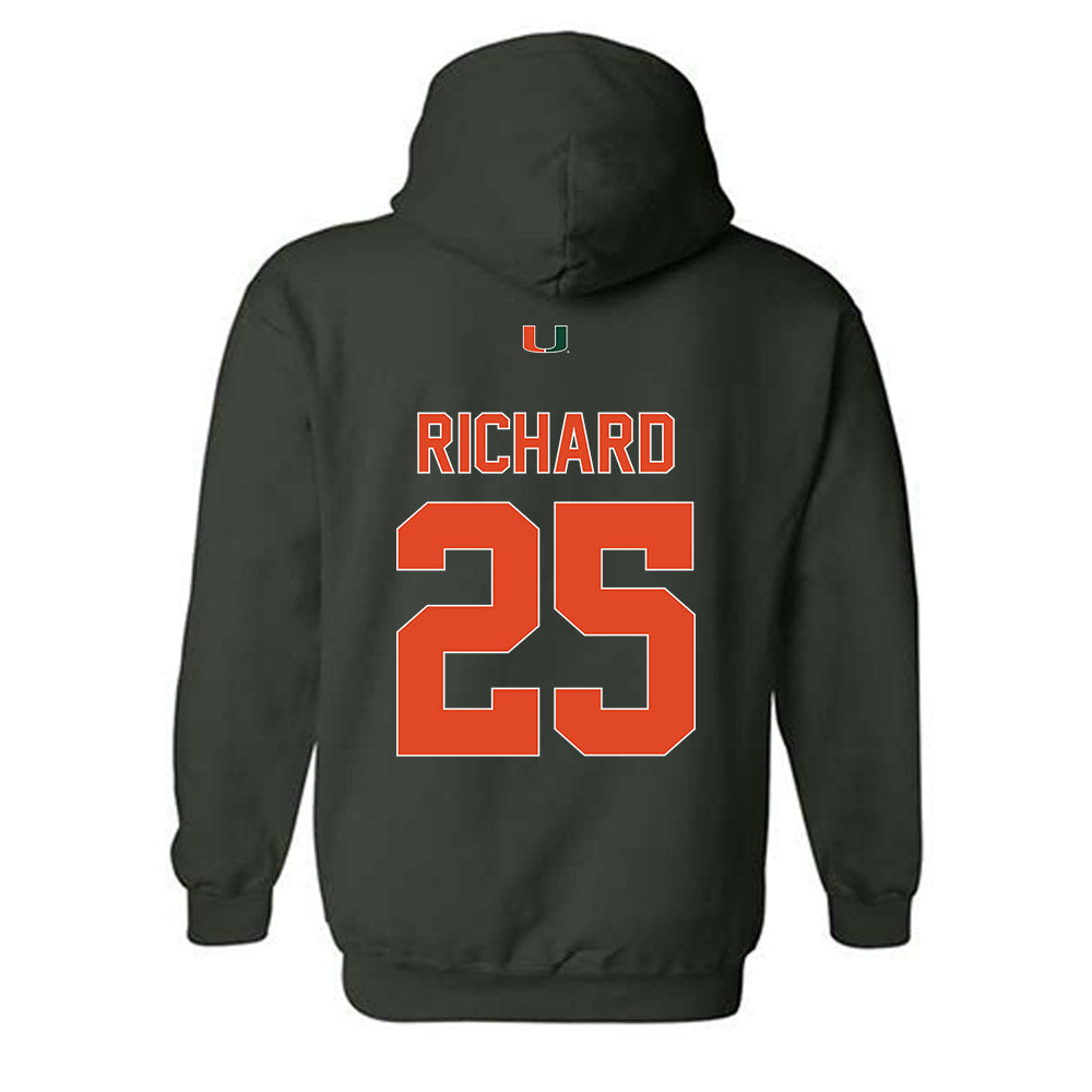 Miami - NCAA Football : Jadais Richard - Classic Shersey Hooded Sweatshirt-1