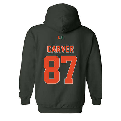 Miami - NCAA Football : Hunter Carver - Classic Shersey Hooded Sweatshirt-1