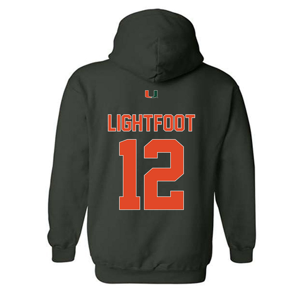 Miami - NCAA Football : Marquise Lightfoot - Classic Shersey Hooded Sweatshirt-1