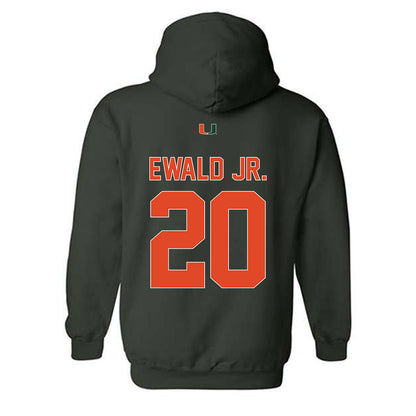 Miami - NCAA Football : Chris Ewald Jr. - Classic Shersey Hooded Sweatshirt-1