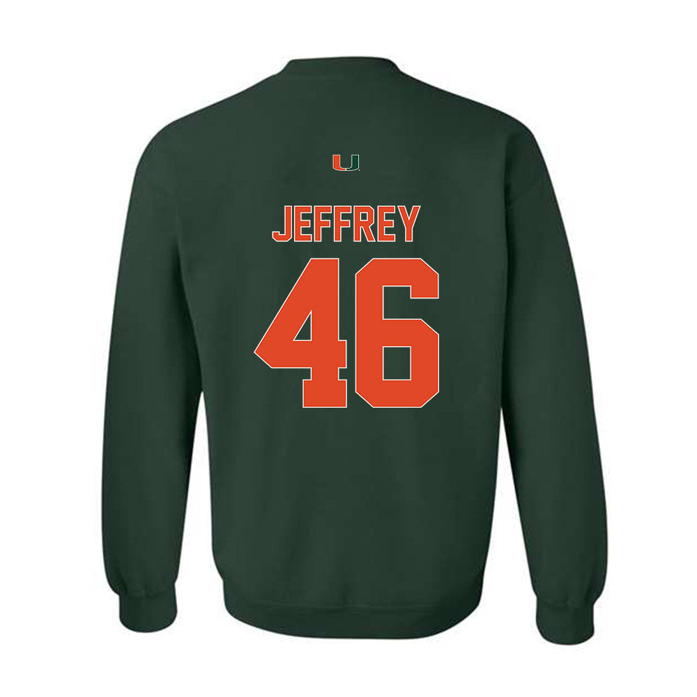 Miami - NCAA Baseball : Donavan Jeffrey - Classic Shersey Crewneck Sweatshirt-1